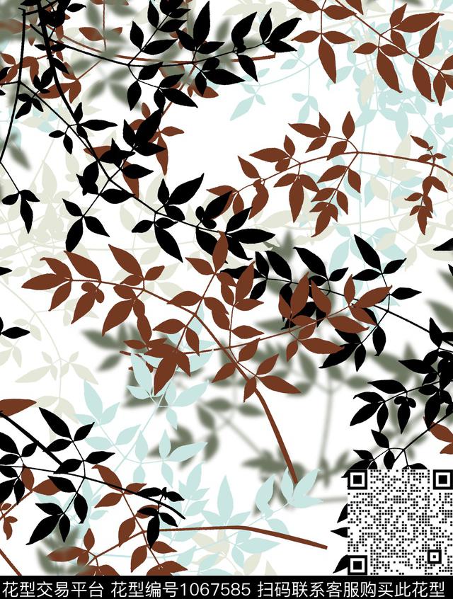 数码华亿平台花卉大牌风数码印花华亿平台下载（图片编号: 1067585） - 瓦栏（Walan）