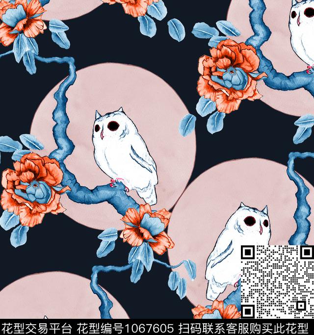 数码华亿平台花卉大牌风数码印花华亿平台下载（图片编号: 1067605） - 瓦栏（Walan）