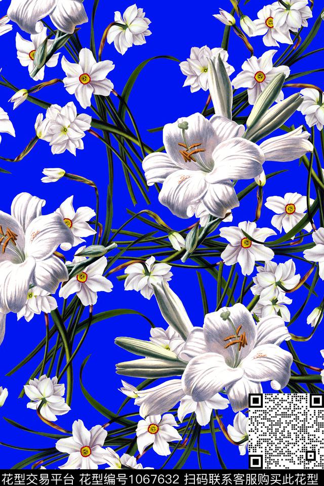 素雅花卉年轻女性数码印花华亿平台下载（图片编号: 1067632） - 瓦栏（Walan）