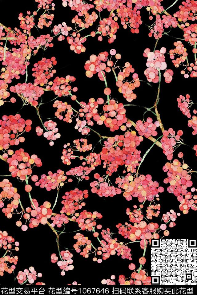 肌理水彩花卉手绘花卉数码印花华亿平台下载（图片编号: 1067646） - 瓦栏（Walan）