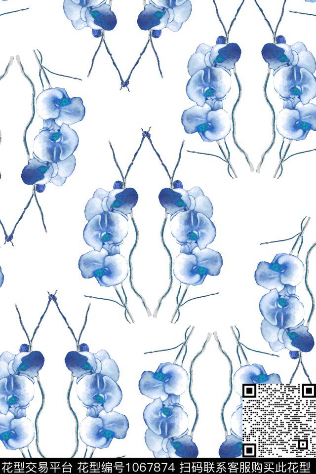 中国风数码华亿平台花卉数码印花华亿平台下载（图片编号: 1067874） - 瓦栏（Walan）