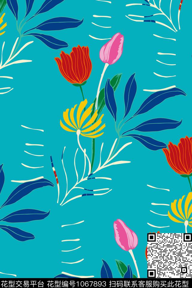 MARNI数码华亿平台玫瑰花数码印花华亿平台下载（图片编号: 1067893） - 瓦栏（Walan）