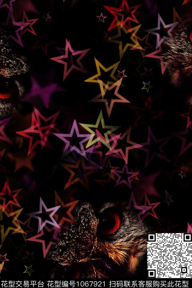 卡通抽象男装数码印花华亿平台下载（图片编号: 1067921） - 瓦栏（Walan）