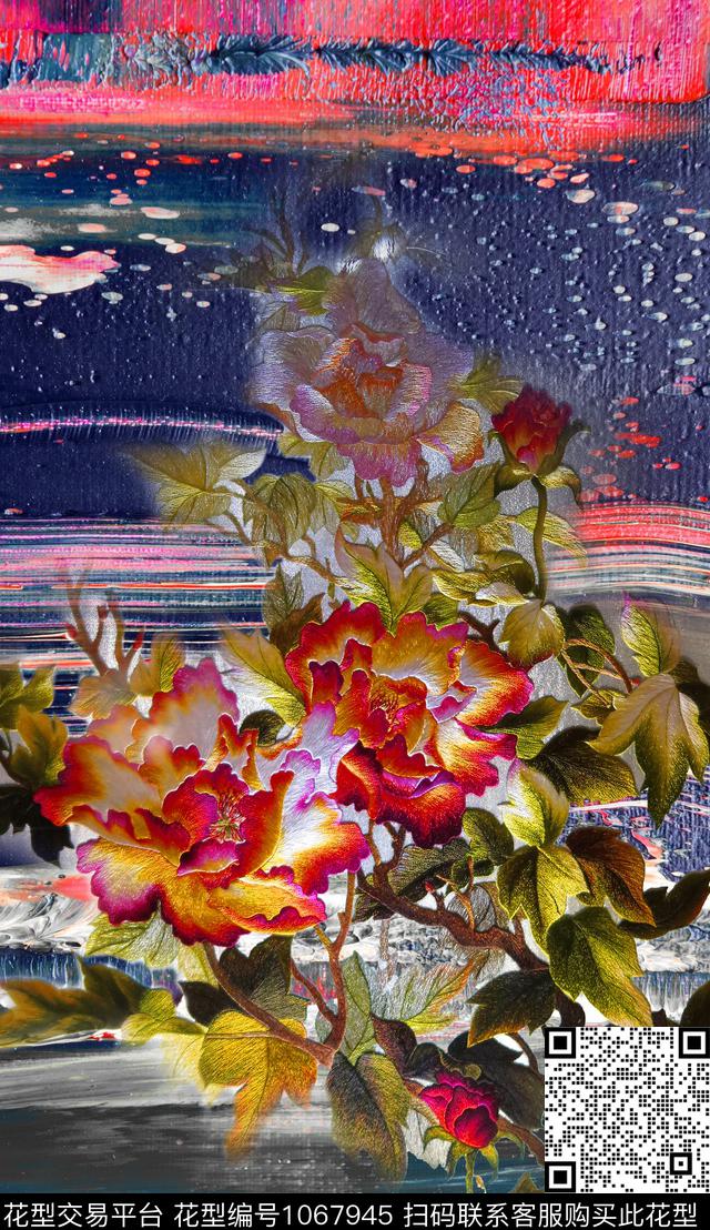 民族风定位花花卉数码印花华亿平台下载（图片编号: 1067945） - 瓦栏（Walan）