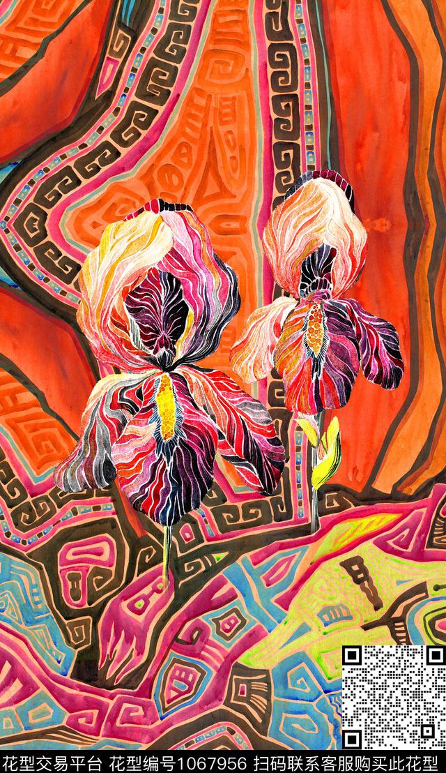 民族风定位花中老年数码印花华亿平台下载（图片编号: 1067956） - 瓦栏（Walan）