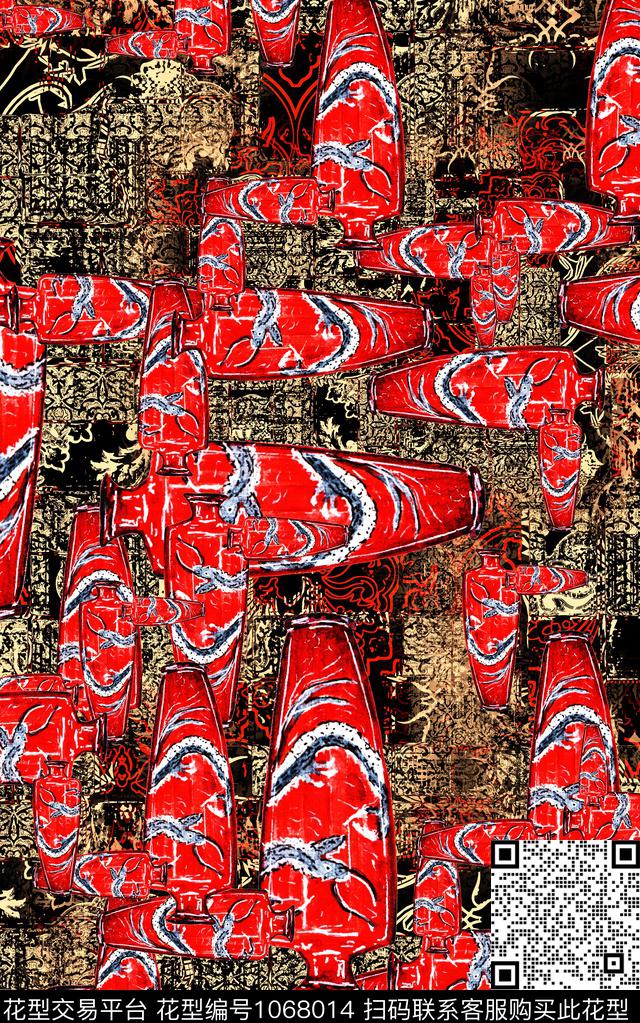 民族风几何中老年数码印花华亿平台下载（图片编号: 1068014） - 瓦栏（Walan）
