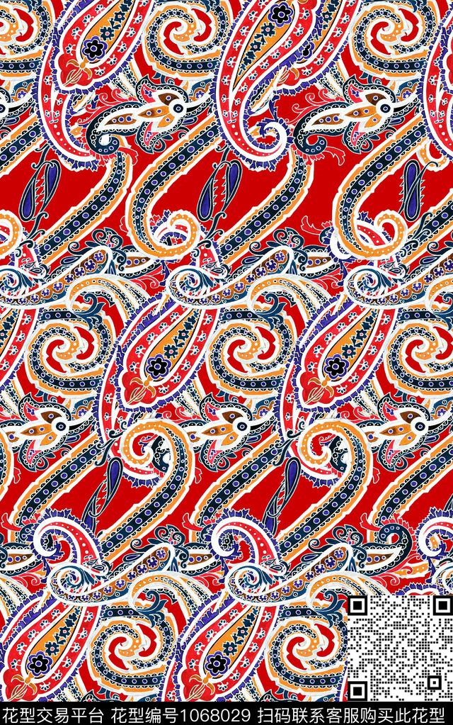 民族风几何中老年数码印花华亿平台下载（图片编号: 1068029） - 瓦栏（Walan）