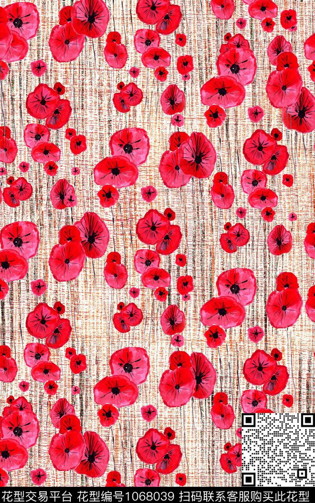 数码华亿平台小碎花花卉数码印花华亿平台下载（图片编号: 1068039） - 瓦栏（Walan）