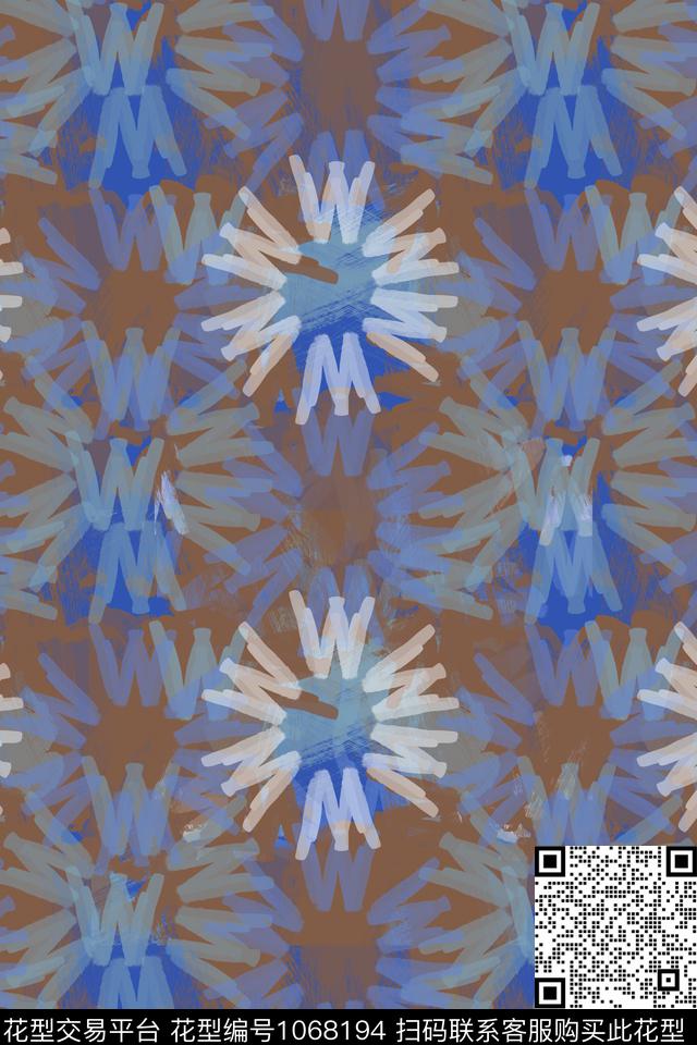 风格化花卉手绘线条笔触签字笔印花传统印花华亿平台下载（图片编号: 1068194） - 瓦栏（Walan）