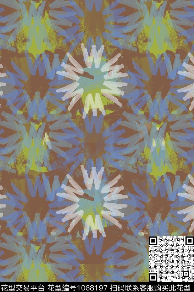 风格化花卉手绘线条笔触签字笔印花传统印花华亿平台下载（图片编号: 1068197） - 瓦栏（Walan）