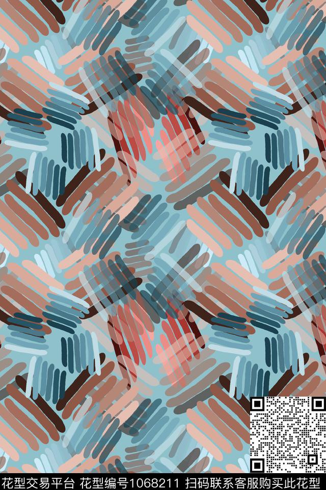 抽象男装手绘线条笔触签字笔印花数码印花华亿平台下载（图片编号: 1068211） - 瓦栏（Walan）