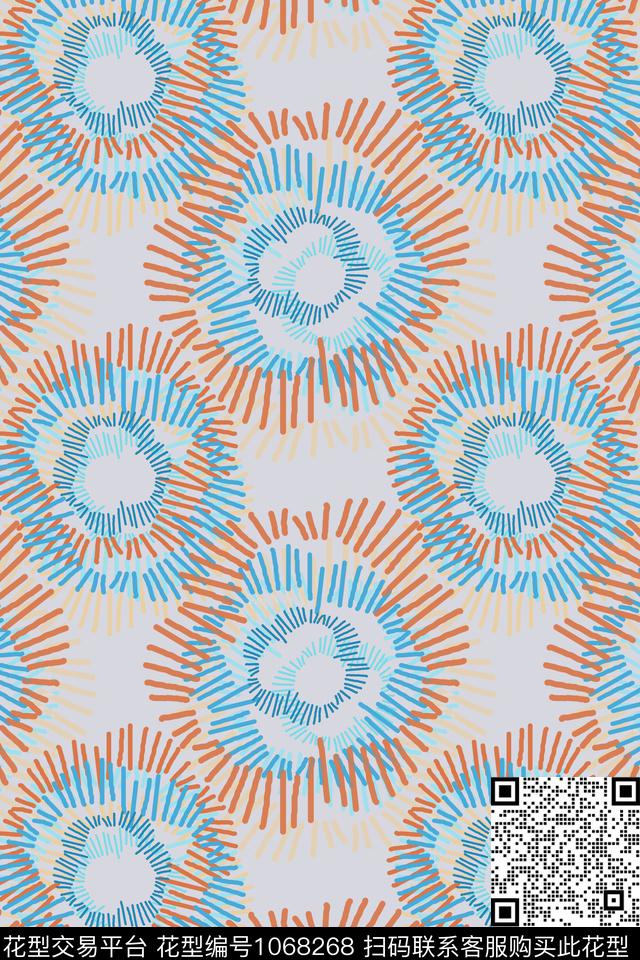 风格化花卉手绘线条笔触签字笔印花传统印花华亿平台下载（图片编号: 1068268） - 瓦栏（Walan）