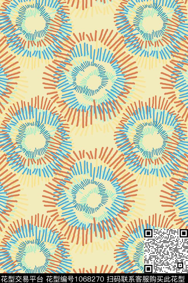 风格化花卉手绘线条笔触签字笔印花传统印花华亿平台下载（图片编号: 1068270） - 瓦栏（Walan）