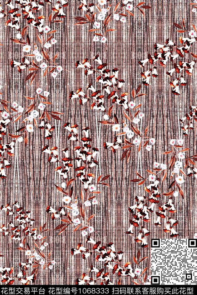 数码华亿平台花卉复古数码印花华亿平台下载（图片编号: 1068333） - 瓦栏（Walan）