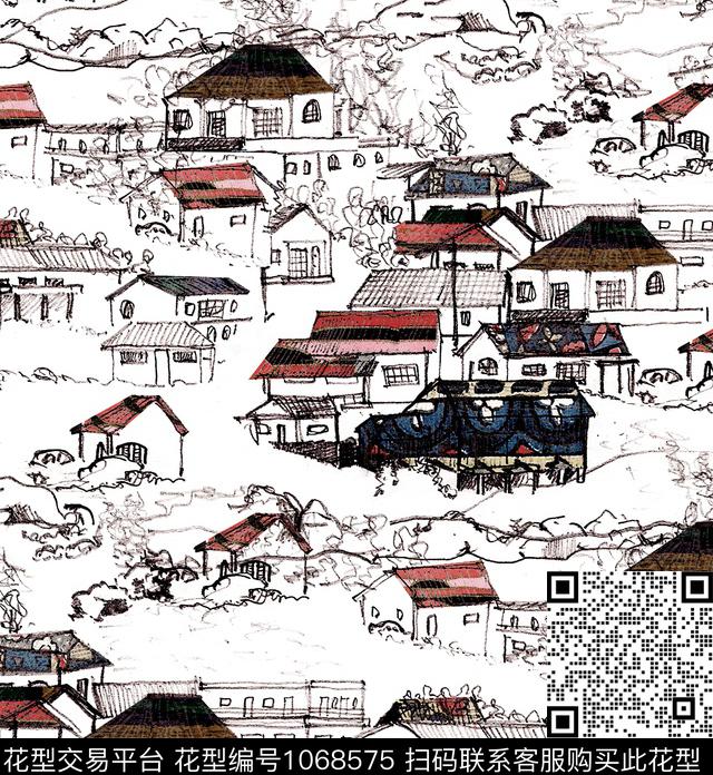 数码华亿平台抽象男装数码印花华亿平台下载（图片编号: 1068575） - 瓦栏（Walan）