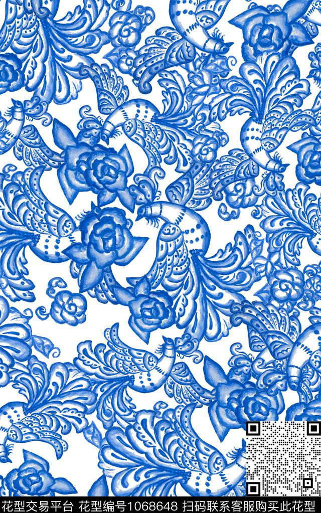 民族风线条笔触数码印花华亿平台下载（图片编号: 1068648） - 瓦栏（Walan）