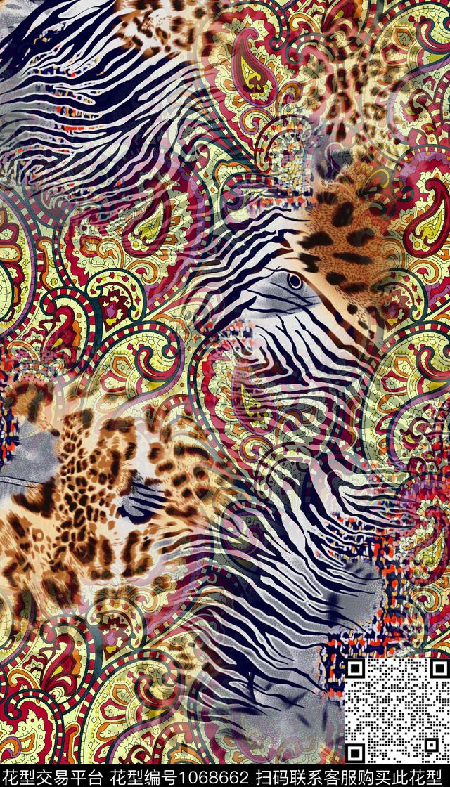 数码华亿平台抽象女装数码印花华亿平台下载（图片编号: 1068662） - 瓦栏（Walan）