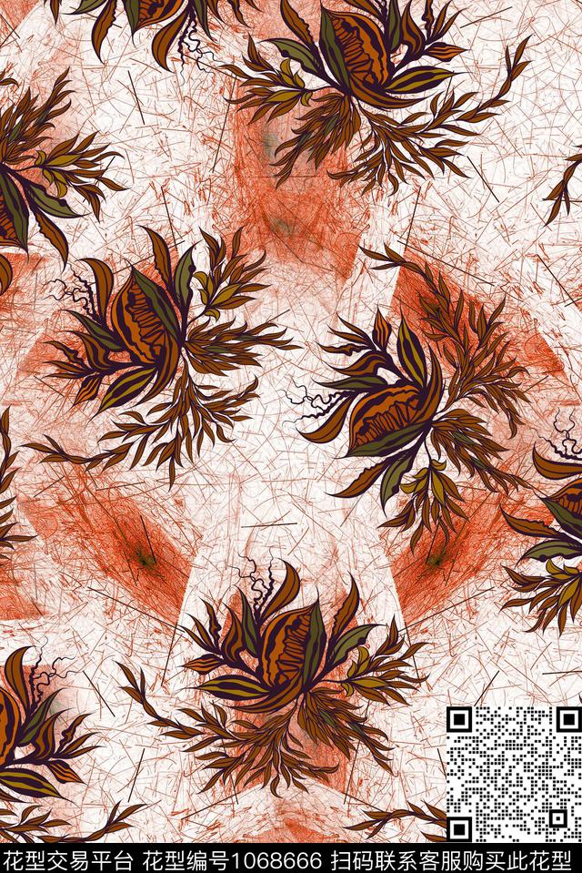 小碎花花卉大牌风数码印花华亿平台下载（图片编号: 1068666） - 瓦栏（Walan）