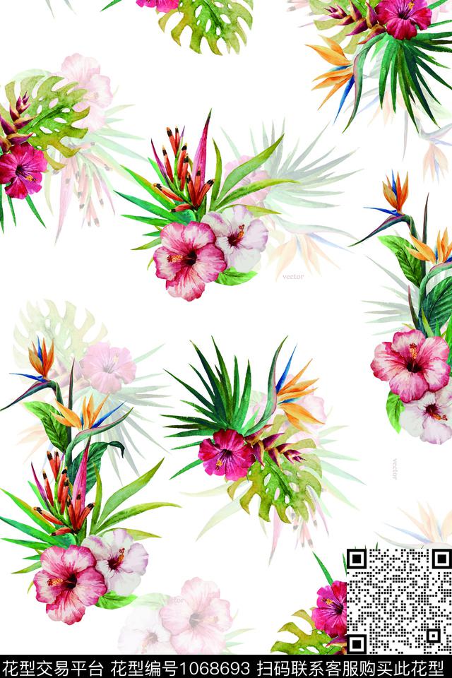 数码华亿平台小碎花月季花数码印花华亿平台下载（图片编号: 1068693） - 瓦栏（Walan）