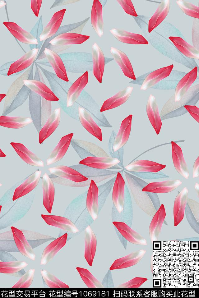 小碎花花卉清爽底花卉数码印花华亿平台下载（图片编号: 1069181） - 瓦栏（Walan）