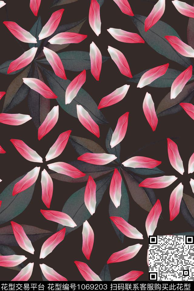 小碎花花卉清爽底花卉数码印花华亿平台下载（图片编号: 1069203） - 瓦栏（Walan）