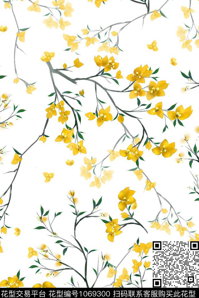 数码华亿平台小碎花春夏华亿平台数码印花华亿平台下载（图片编号: 1069300） - 瓦栏（Walan）