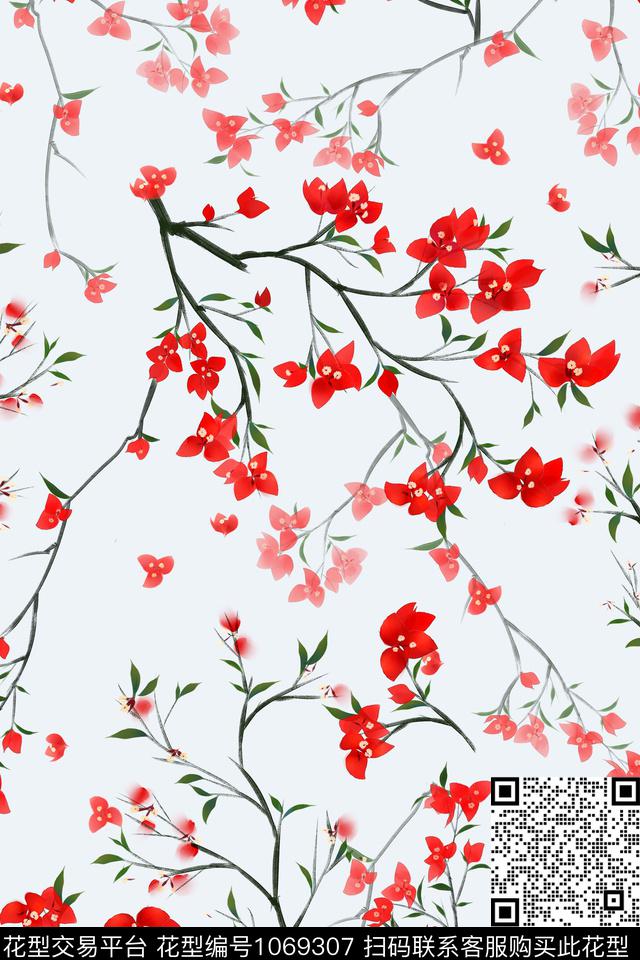 数码华亿平台小碎花春夏华亿平台数码印花华亿平台下载（图片编号: 1069307） - 瓦栏（Walan）