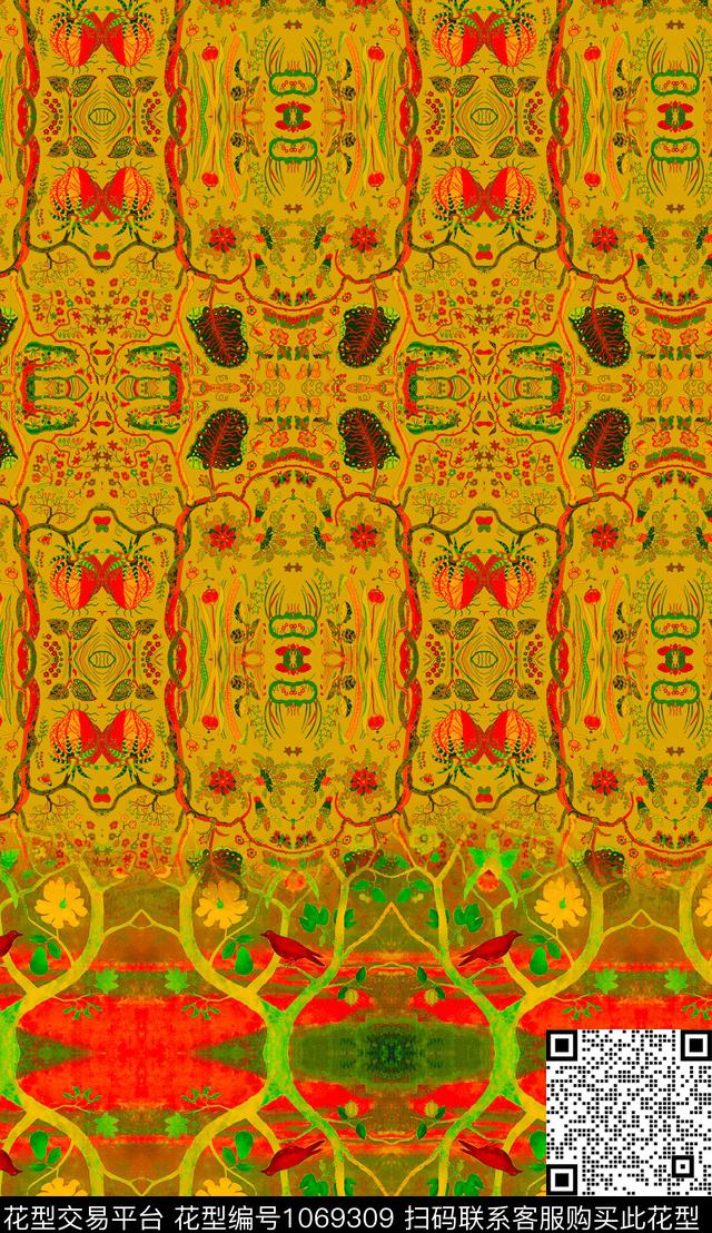 数码华亿平台定位花油画华亿平台数码印花华亿平台下载（图片编号: 1069309） - 瓦栏（Walan）