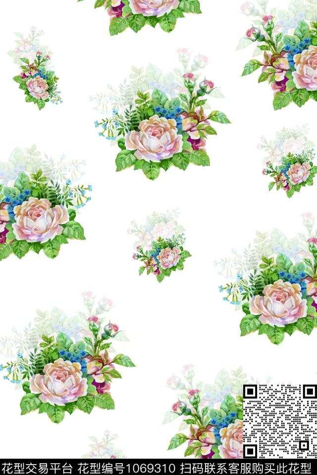 数码华亿平台民族风小碎花数码印花华亿平台下载（图片编号: 1069310） - 瓦栏（Walan）