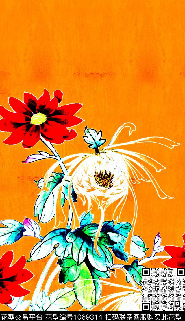 数码华亿平台定位花油画华亿平台数码印花华亿平台下载（图片编号: 1069314） - 瓦栏（Walan）