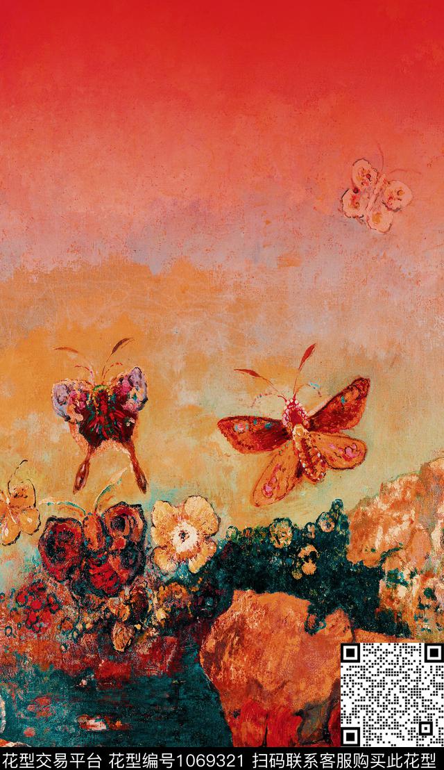 数码华亿平台定位花油画华亿平台数码印花华亿平台下载（图片编号: 1069321） - 瓦栏（Walan）