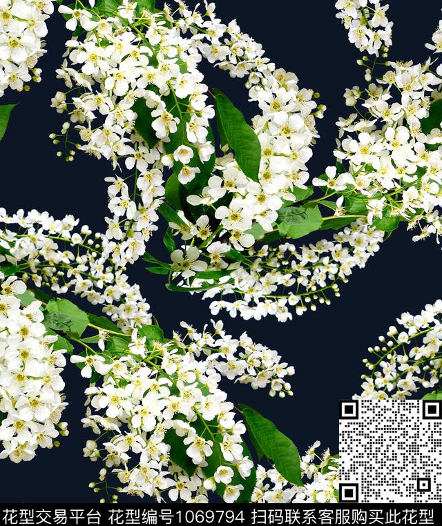 数码华亿平台花卉大牌风数码印花华亿平台下载（图片编号: 1069794） - 瓦栏（Walan）