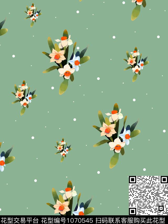 小碎花女装花卉数码印花华亿平台下载（图片编号: 1070545） - 瓦栏（Walan）