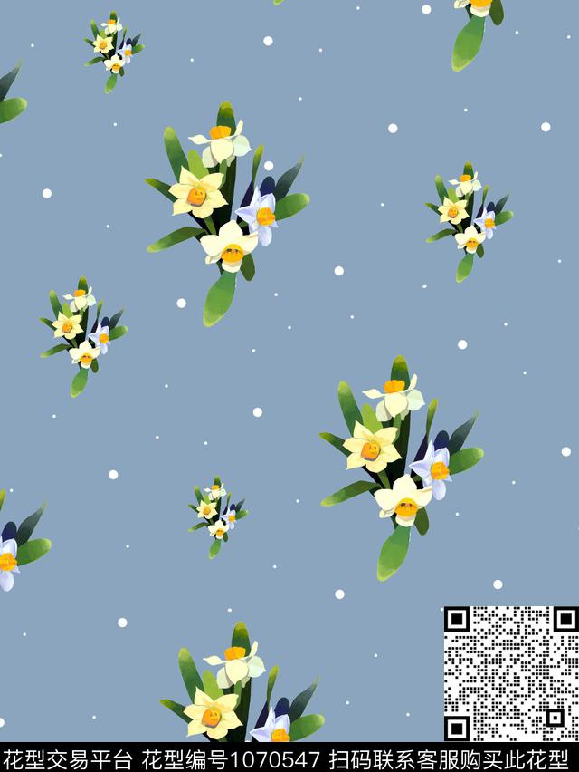 小碎花女装花卉数码印花华亿平台下载（图片编号: 1070547） - 瓦栏（Walan）