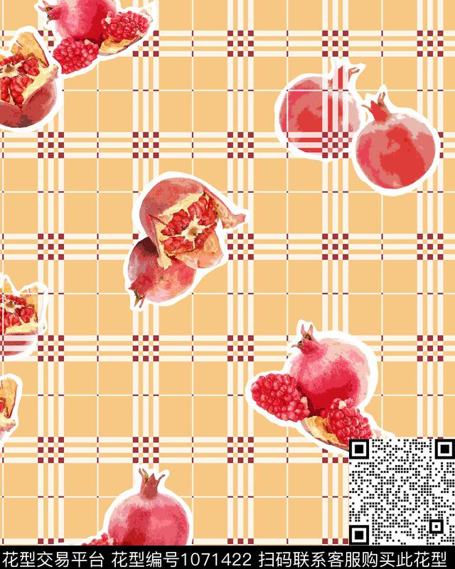 休闲石榴女装数码印花华亿平台下载（图片编号: 1071422） - 瓦栏（Walan）