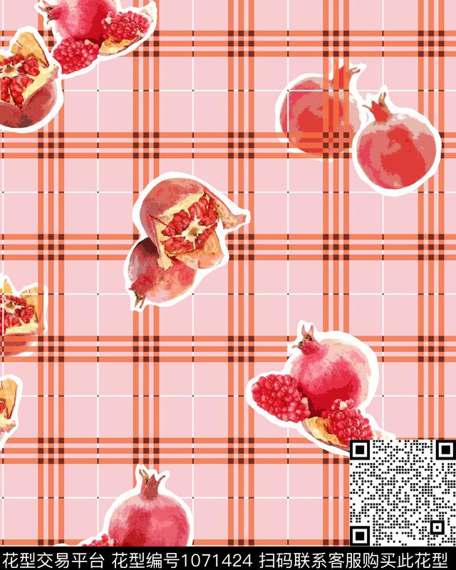 休闲石榴女装数码印花华亿平台下载（图片编号: 1071424） - 瓦栏（Walan）