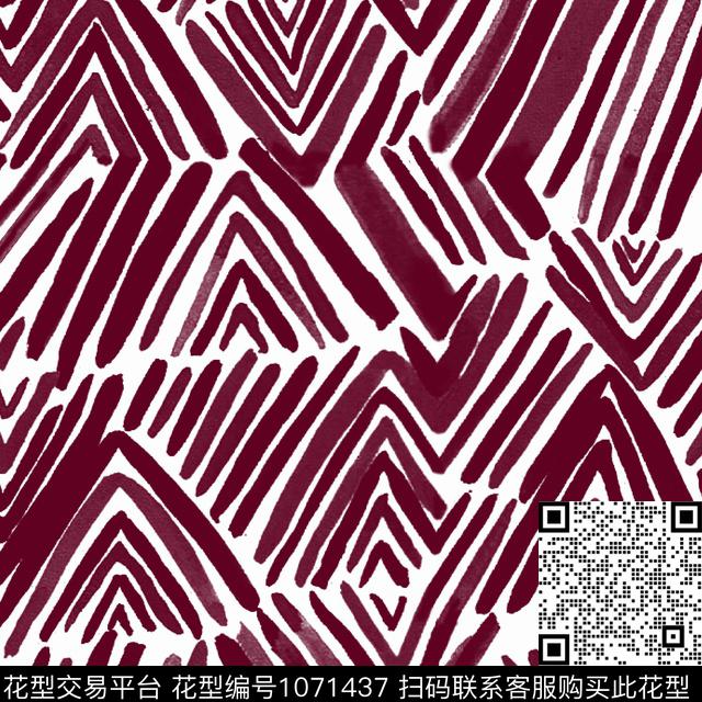 条纹线条抽象传统印花华亿平台下载（图片编号: 1071437） - 瓦栏（Walan）