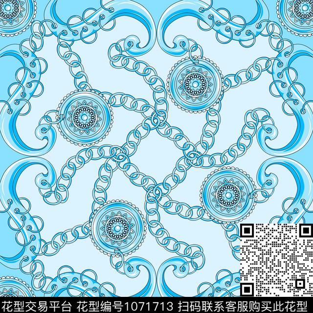 潮牌大牌风几何花卉传统印花华亿平台下载（图片编号: 1071713） - 瓦栏（Walan）