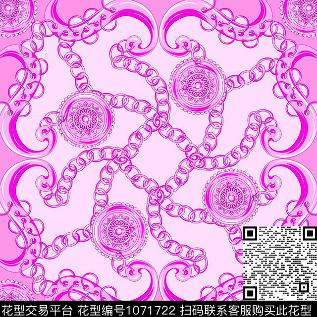 潮牌大牌风几何花卉传统印花华亿平台下载（图片编号: 1071722） - 瓦栏（Walan）