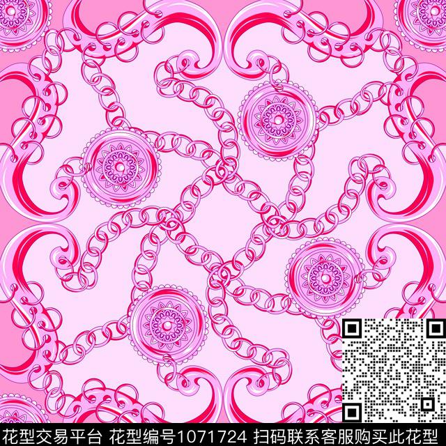 潮牌大牌风几何花卉传统印花华亿平台下载（图片编号: 1071724） - 瓦栏（Walan）