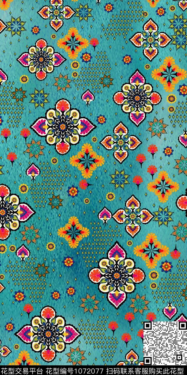 数码华亿平台女装棉麻数码印花华亿平台下载（图片编号: 1072077） - 瓦栏（Walan）