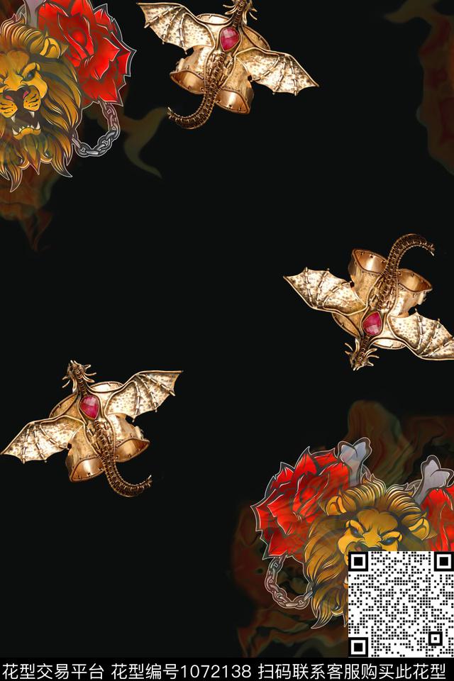 数码华亿平台春夏华亿平台手绘花卉数码印花华亿平台下载（图片编号: 1072138） - 瓦栏（Walan）