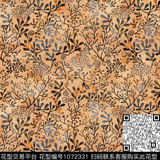 数码华亿平台树枝女装数码印花华亿平台下载（图片编号: 1072331） - 瓦栏（Walan）