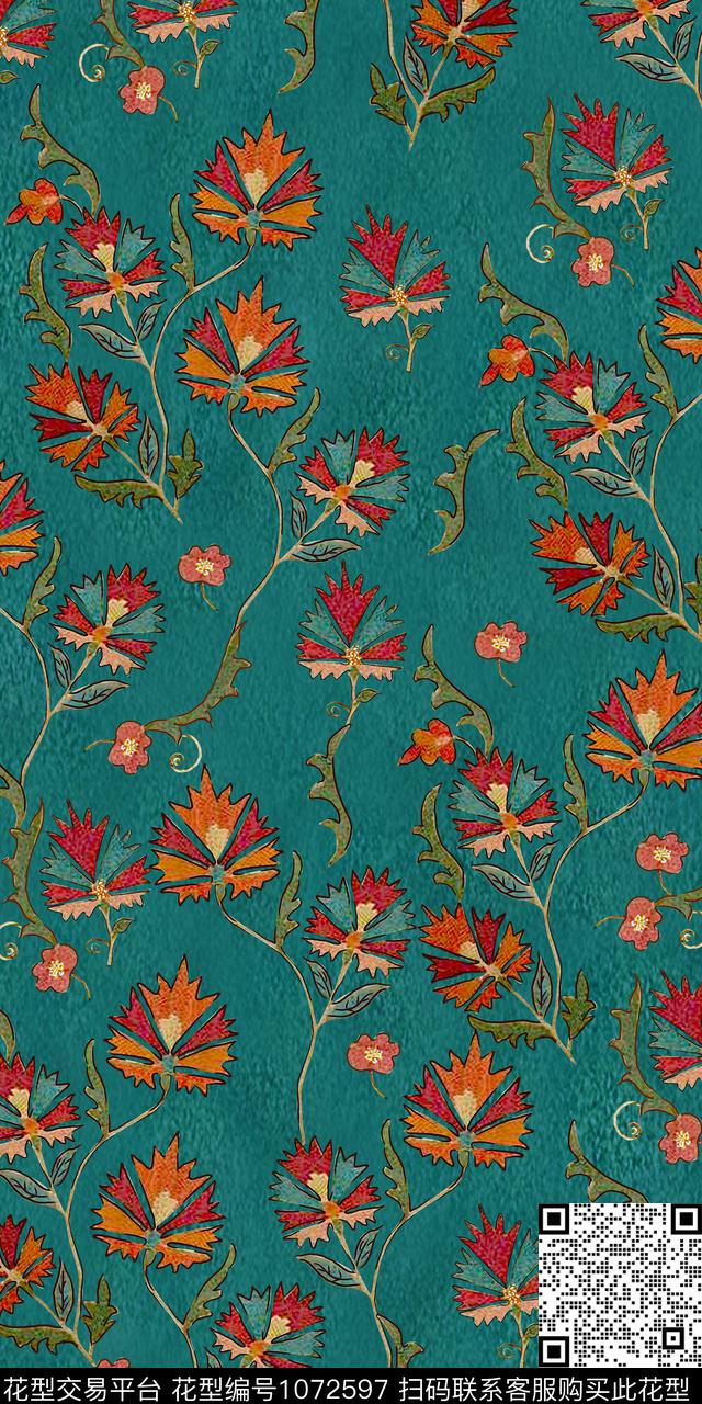 数码华亿平台女装棉麻数码印花华亿平台下载（图片编号: 1072597） - 瓦栏（Walan）