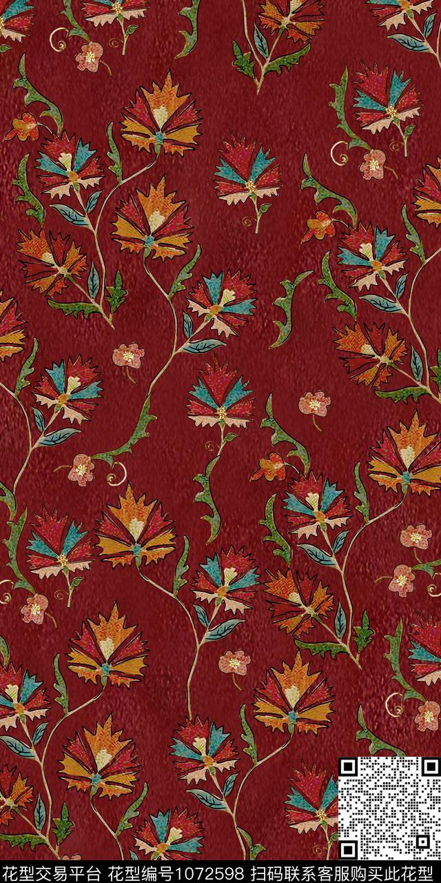 数码华亿平台女装棉麻数码印花华亿平台下载（图片编号: 1072598） - 瓦栏（Walan）