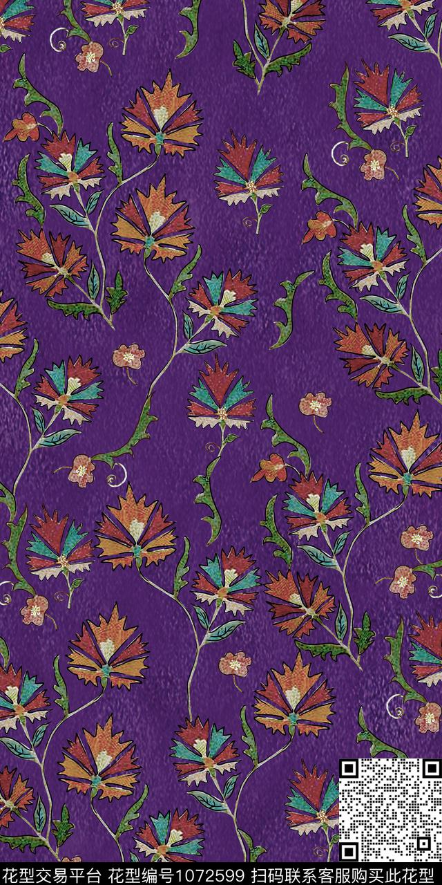 数码华亿平台女装棉麻数码印花华亿平台下载（图片编号: 1072599） - 瓦栏（Walan）