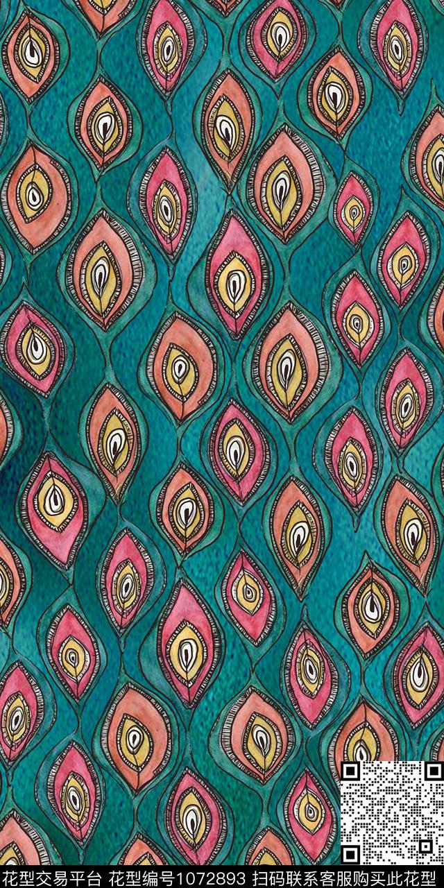 数码华亿平台女装几何数码印花华亿平台下载（图片编号: 1072893） - 瓦栏（Walan）