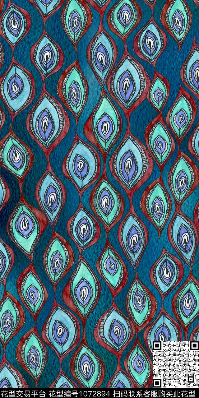 数码华亿平台女装几何数码印花华亿平台下载（图片编号: 1072894） - 瓦栏（Walan）