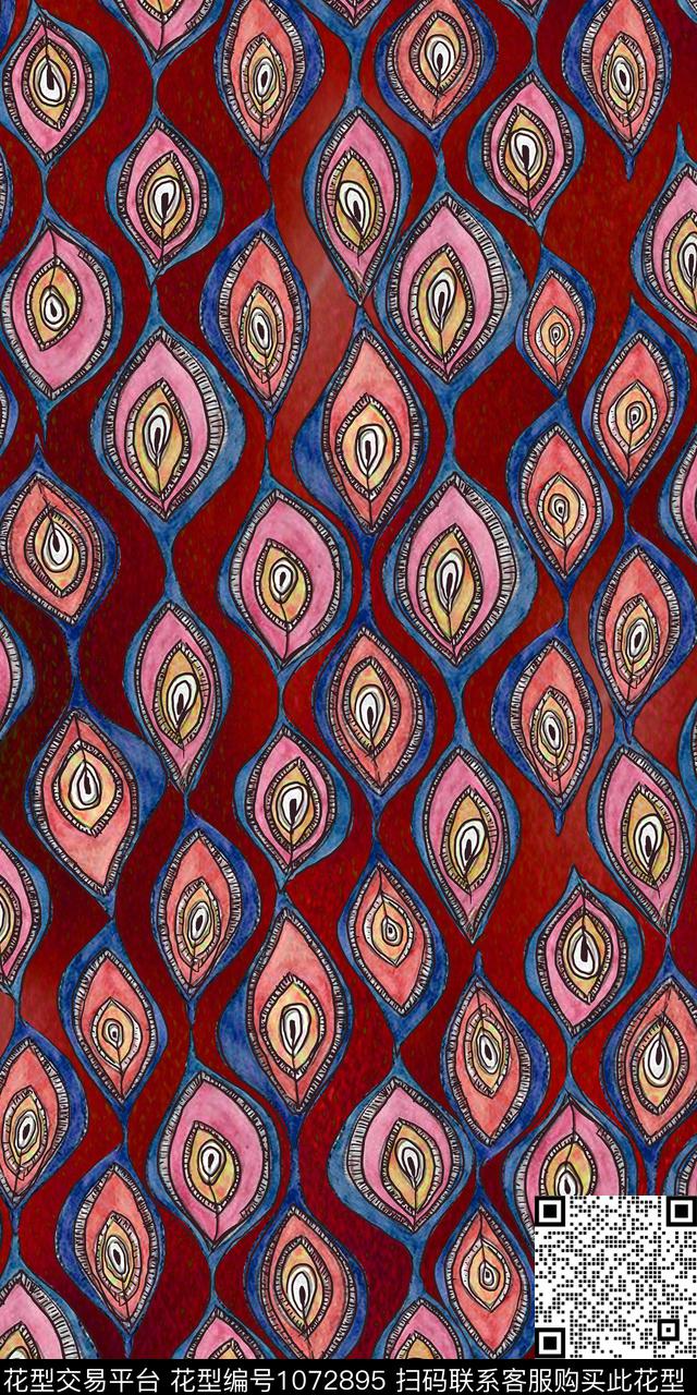 数码华亿平台女装几何数码印花华亿平台下载（图片编号: 1072895） - 瓦栏（Walan）
