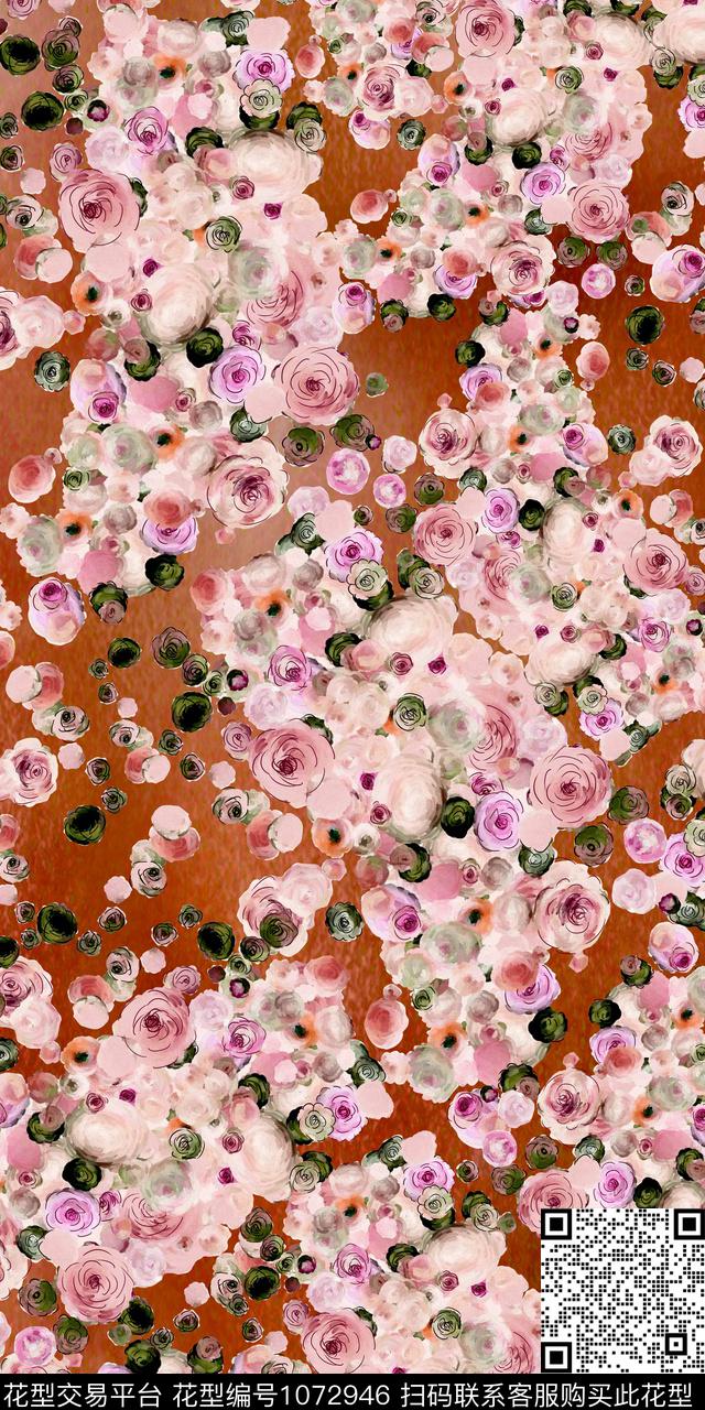 数码华亿平台花卉女装数码印花华亿平台下载（图片编号: 1072946） - 瓦栏（Walan）